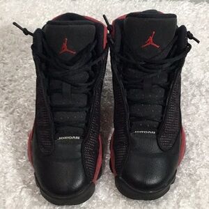 Air Jordan Retro 13 Black and Red Basketball Sneakers 4 (Big Boy)